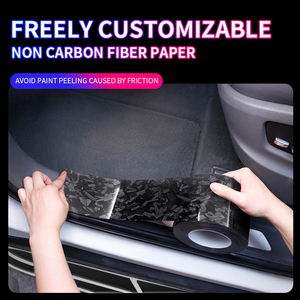 Anti-Scratch PET <strong>Letter</strong> Car Rear Sill <strong>Guard</strong> + Door Sill Plate Protection Stickers-Bumper Anti-Scuff Decal - Product Image 2
