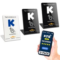 Support de menu personnalisable en acrylique PVC mat avec NFC pour avis Google, code QR imprimable pour restaurant