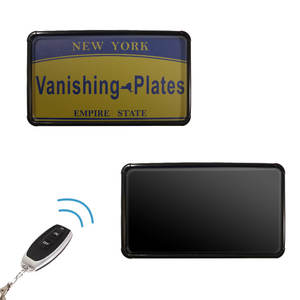 Film intelligent pour <span class=keywords><strong>plaque</strong></span> d'immatriculation de <span class=keywords><strong>moto</strong></span> PNLC Black Vanish, verre caché, teinté noir électrique, pour <span class=keywords><strong>moto</strong></span> simple, taille américaine 7*4 pouces - Product Image 4