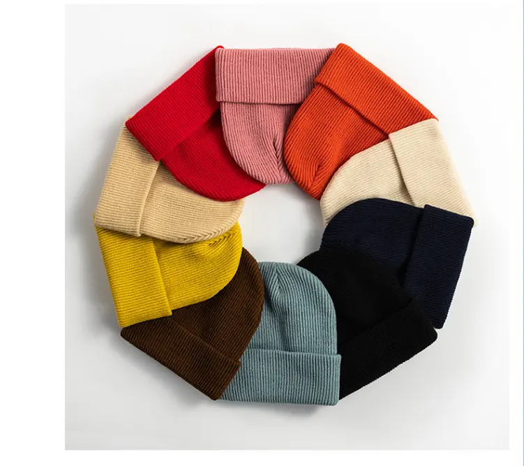 New beanie in winter hats Men and women Beanie hat custom knit beanie