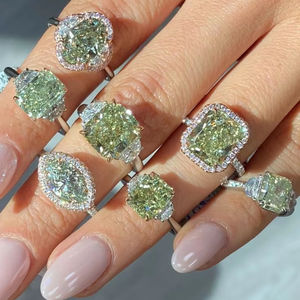 주얼리 공급업체 맞춤 제작 가능 925 스털링 실버 옐로우 골드 도금 약혼 반지 공장도 가격 - Product Image 3