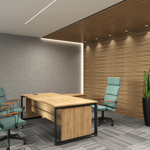 แผ่นไม้อะคูสติกไม้ MDF แผ่นไม้ลามิเนตสำหรับบ้านโรงแรมสำนักงานผนังและเพดานแผ่นไม้วีเนียร์ - Product Image 5