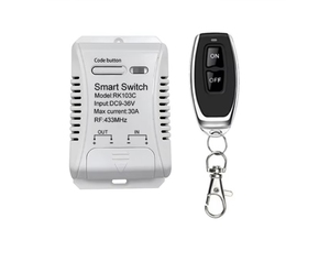 Dc 12v24v30a 1CH 433 Mhz không dây điều khiển từ xa chuyển tiếp nhận mã cố định transmitter cho cổng nhà để xe động cơ ánh sáng on/off - Product Image 1