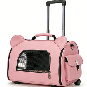 <span class=keywords><strong>Sac</strong></span> <span class=keywords><strong>à</strong></span> <span class=keywords><strong>dos</strong></span> de transport <span class=keywords><strong>pour</strong></span> animaux de compagnie <span class=keywords><strong>en</strong></span> gros avec roulettes amovibles, poignée réglable, fermeture éclair, imperméable, approuvé par les compagnies aériennes, personnalisable - Product Image 5