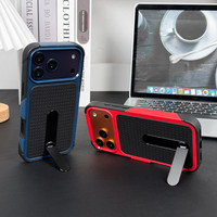 Warmteafvoerende magnetische telefoonhoes voor iPhone 18 17 16 Pro Max met ingebouwde verborgen standaard, antislip, schokbestendig TPU PC hoesje