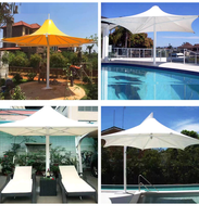 Structure de membrane extensible personnalisée pour abri de stationnement, auvent pare-soleil extérieur pour plage, jardin, terrasse, restaurant