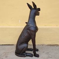 Statue de chien de type Dogue Allemand BringFine, style occidental, grande taille, en métal bronze, design personnalisable, finition polie, décorative