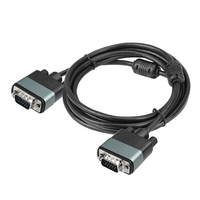 Cable VGA para Monitor de Computadora, 3 pies, Conector Estándar de 15 Pines, Carcasa de Aleación de Aluminio, Macho a Macho, Cable Plano, 1080p, Blindaje de PVC Trenzado
