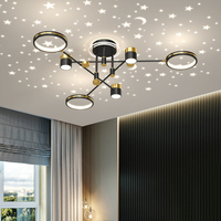Plafonnier LED au design moderne minimaliste, ciel étoilé, luminaire décoratif d'intérieur, idéal pour un salon, une salle à manger ou une chambre à coucher