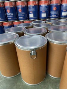 ถังไฟเบอร์ขนาด 45 แกลลอน พร้อมห่วงเหล็กและฝาโลหะ - Product Image 4