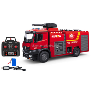 Camión de Bomberos con Aspersor <span class=keywords><strong>Huina</strong></span> <span class=keywords><strong>1562</strong></span> 1/14 RC 2.4G 22CH, Camión de Ingeniería de Combate con Rociador de Agua - Product Image 1