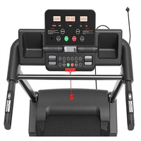 Treadmill Lipat Elektrik dengan Sabuk Lari Motor 3.0HP Kecepatan 1~18km/jam Kemiringan 0~15% Layar LED MP3 Maks 150kg Mesin Lari