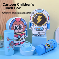 Boîte à lunch scolaire pour enfants avec 3 compartiments, en plastique durable et écologique, compatible micro-ondes, logo personnalisable