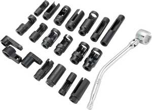 Juego de 21 Piezas de Herramientas para <span class=keywords><strong>Sensor</strong></span> de Oxígeno Automotriz, Juego de Llaves de Vaso Desplazadas, Herramienta para Extraer Sensores de <span class=keywords><strong>O2</strong></span> - Product Image 2