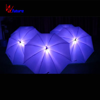 Parapluie blanc lumineux Offre Spéciale futuriste LED accessoires de danse de scène avec ensembles de COSPLAY de lampe de poche