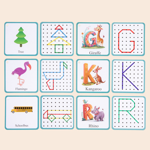 Juguete Educativo de Madera para Planificar Rutas, Geoboard, para Niños de 5+ Años |   Razonamiento espacial, conciencia de la simetría, habilidades motoras finas, sin pilas - Product Image 6