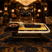 Table de Roulette de Luxe SUCCESSOR pour Casino, Table de Jeu de Poker Professionnelle avec Tapis Personnalisé et Base en Bois Massif