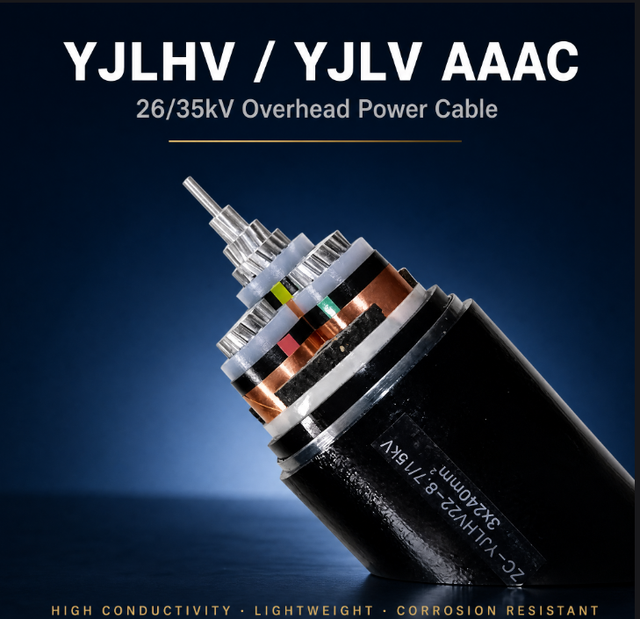 Power Cable YJLHV/YJLV AAAC 26/35KV Aluminium Alloy Core PVC Insulated Marine Mining Railway Industrial Overhead Construction