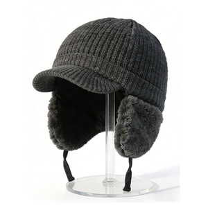 Gorros de Invierno con Orejeras, Gorro de Trapper Forrado de Felpa para Clima Frío, Gorros de Invierno para Hombre, Gorro de Invierno Masculino - Product Image 6