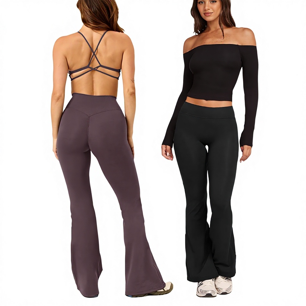 Solid Long-Sleeve Yoga Wear Breathable Spandex/Nylon Large Scoop Neck Design Sexy Backless 2-Piece Set Running