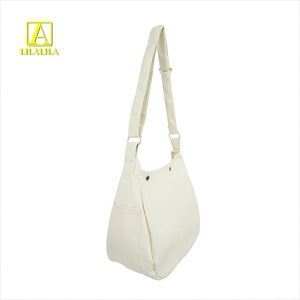 Customization <b>White</b> Portable One Shoulder Canvas Shopping Tote <b>Bag</b> 100% Cotton Fashion Custom Tote <b>Bags</b> Medium Size - Product Image 3