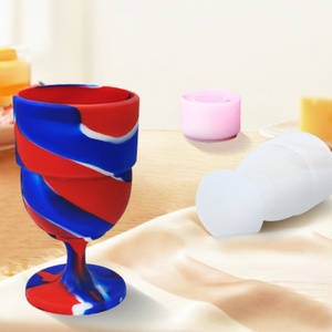 Reusable Unbreakable Portable Beer Whiskey <strong>Cups</strong> <strong>Collapsible</strong> Custom Silicone Wine Glasses <strong>Cup</strong> Tumbler for Travel Camping Picnic - Product Image 5