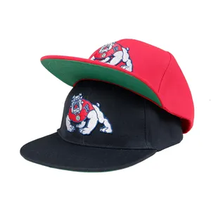 Großhandel Red Custom Gorras Original 3D Puff bestickte Sport Outdoor Snapback Cap