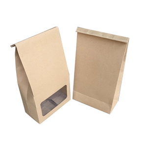 Pas cher Personnalisé Kraft Foods Marron Sacs D'emballage En Papier Avec Fenêtre Transparente - Product Image 1