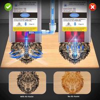 Nouveau module laser haute précision 40W avec assistance pneumatique, tête laser bleue 450nm pour routeur CNC, découpe de bois, gravure et gravure de médailles pour chiens
