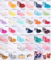 HFour Round Color Focus Loose Sequins PVC 3D avec un trou au milieu 38 Couleurs Tailles 2-6mm