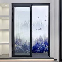 Porte coulissante moderne sur mesure en verre trempé double vitrage pour salle de bain et chambre à coucher, fabriquée à Foshan