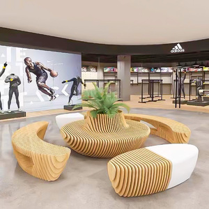 ม้านั่งไม้โค้งรุ่น Y870E ป้องกันแสงแดด พร้อมกระถางปลูกต้นไม้เหล็ก ทนน้ำ เหมาะสำหรับพักผ่อนริมถนน พื้นที่สาธารณะในรีสอร์ท และตกแต่ง - Product Image 5