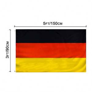 Proveedor de China tamaño personalizado 5x3 90x150 poliéster internacional nacional alemán Alemania bandera - Product Image 3