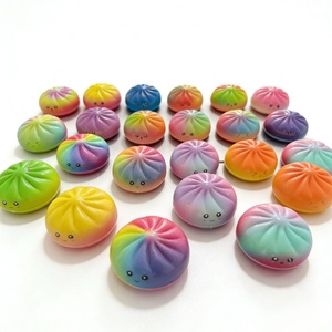Pelotas Antiestrés Kawaii con Forma de Dumpling, Juguete de PU de Rebote Lento, Juguete de Simulación de Comida, Juguete de Apretar Súper Popular - Product Image 6