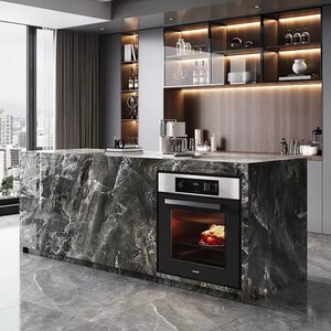 New Storage Space Minimalist Modern Italian Flush-Style Bar <b>Island</b> Light Luxury Central Dining <b>Table</b> Integrated Modern Design Sl - Product Image 1