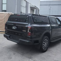 Capot de camionnette en acier galvanisé et aluminium, sur mesure en usine, pour pick-up, semi-hauteur, 3 portes, avec benne arrière rigide, étanche et verrouillable, vente en gros