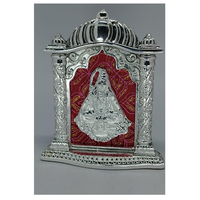 Statue élégante artisanale en acier inoxydable de Radha Krishna pour la décoration de la salle de prière à domicile, sculpture religieuse hindoue pour anniversaire et mariage
