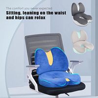 Coussin de siège ergonomique en mousse à mémoire de forme, soutien orthopédique du coccyx pour chaise de bureau, voiture, soulagement des douleurs sciatiques et dorsales