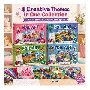 Kit de Decoración Montessori con Láminas, Trenes para Combinar Colores, Desarrollo de la Creatividad a través del Control Manual, Proyectos de Arte con Adhesivos sin Pegamento - Product Image 2
