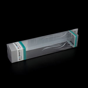 Biểu Tượng Tùy Chỉnh In Trong Suốt Pet Gấp Hộp Nhựa Hình Chữ Nhật Hình Dạng Móc Áo Bao Bì Rõ Ràng Hộp Nhựa - Product Image 2