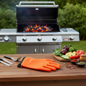 <b>Silicone</b> Smoker <b>Gloves</b> Non-Slip Heat Resistant Grill Cooking Tools For Grilling Frying Kitchen Use D0100H530C6 - Product Image 2