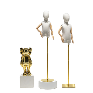 Negozio di abbigliamento per bambini oggetti di scena in lino a metà corpo manichino testa manichino per bambini - Product Image 5