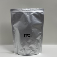 Sachet refermable personnalisé avec logo, pochette verticale à fermeture éclair argentée pour vêtements, T-shirts, emballage Ziplock avec logo, sac en aluminium brillant