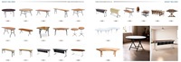 Table à manger pliante en bois de style ferme moderne et luxueuse, table de banquet portable pour usage hôtelier avec plateau en bois naturel