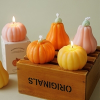 Bougie parfumée pour décoration de maison, cadeau de fête d'Halloween, bougie parfumée, créative, faite à la main, en cire de soja, citrouille, bougie parfumée décorative OEM