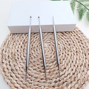 Pluma de sonda de oreja de Metal, palo de acupresión, pluma de masaje de reflexología, herramienta de reflexología Facial de acero inoxidable, pluma de acupuntura Auricular - Product Image 6