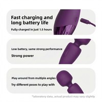Masseur vibrant multifonctionnel à double tête en silicone liquide de qualité platine, plusieurs modes, rechargeable par USB, IPX6