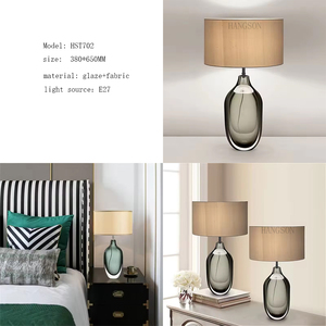 Luz de mesa de metal Textil Mesa de seta de metal Luz de latón para escritorio de recepción - Product Image 4