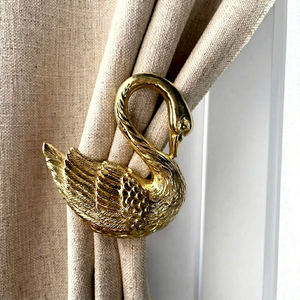 Golden Swan <b>Curtain</b> Holdback Decorative Window Hardware Classic Style Metal <b>Hook</b> - Product Image 1
