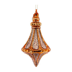 Handgemachte Luxus rot und braun Glas Kalebasse Eiszapfen Anhänger benutzer definierte Weihnachts baum Dekoration Ornament - Product Image 3